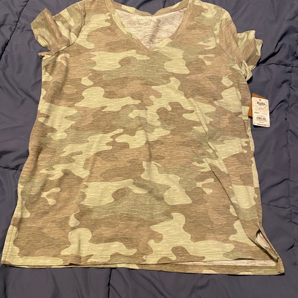 Mudd Camouflage Short Sleeve Tee - Green and Tan - Picture 1 of 4